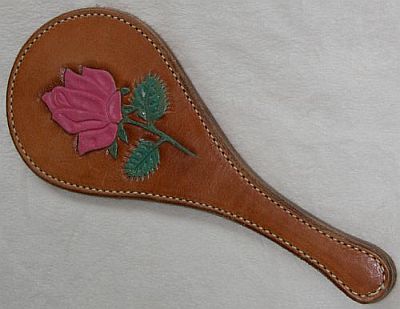 Leather Thorn rose paddle